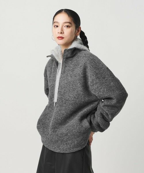 BEAUTY&YOUTH UNITED ARROWS / ビューティー&ユース ユナイテッドアローズ カットソー | ハーフジップ エルボーパッチ プルオーバー | 詳細5