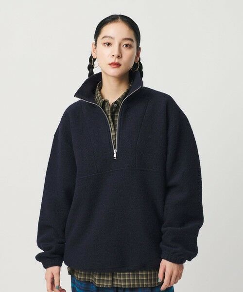BEAUTY&YOUTH UNITED ARROWS / ビューティー&ユース ユナイテッドアローズ カットソー | ハーフジップ エルボーパッチ プルオーバー | 詳細18