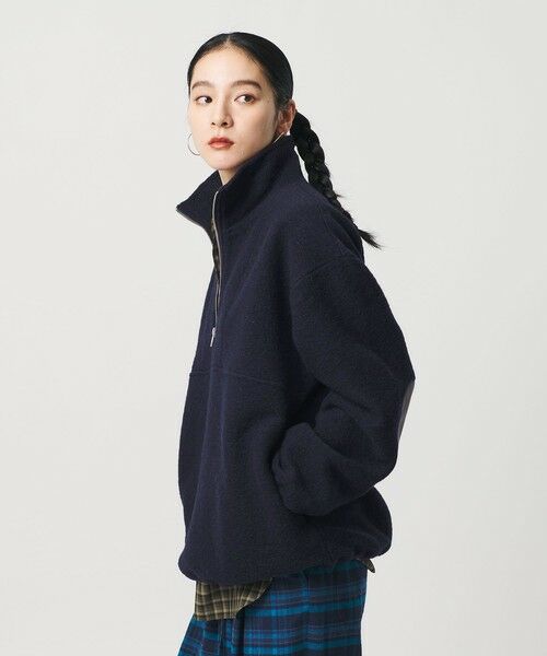 BEAUTY&YOUTH UNITED ARROWS / ビューティー&ユース ユナイテッドアローズ カットソー | ハーフジップ エルボーパッチ プルオーバー | 詳細19