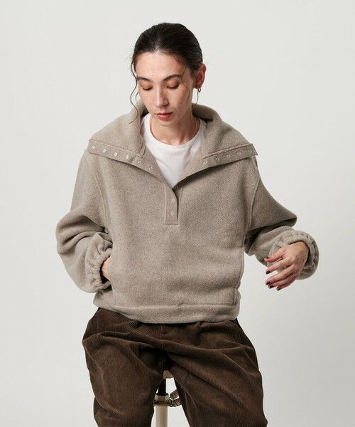 BEAUTY&YOUTH UNITED ARROWS / ビューティー&ユース ユナイテッドアローズ カットソー | フリース スナップ プルオーバー | 詳細13