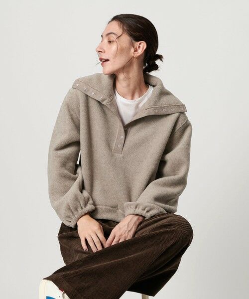 BEAUTY&YOUTH UNITED ARROWS / ビューティー&ユース ユナイテッドアローズ カットソー | フリース スナップ プルオーバー | 詳細14