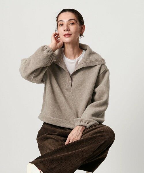 BEAUTY&YOUTH UNITED ARROWS / ビューティー&ユース ユナイテッドアローズ カットソー | フリース スナップ プルオーバー（MOCA）