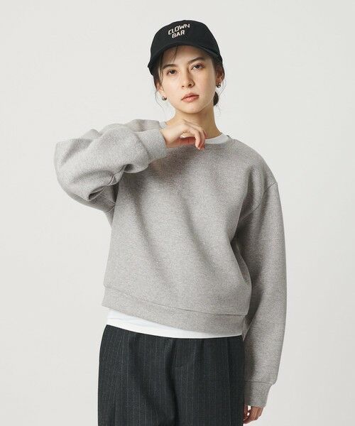 BEAUTY&YOUTH UNITED ARROWS / ビューティー&ユース ユナイテッドアローズ カットソー | ポリエステルコットンブレンド ラメダンボール プルオーバー/ミディアムグレー | 詳細1