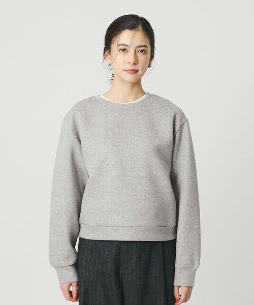 BEAUTY&YOUTH UNITED ARROWS / ビューティー&ユース ユナイテッドアローズ カットソー | ポリエステルコットンブレンド ラメダンボール プルオーバー/ミディアムグレー | 詳細4