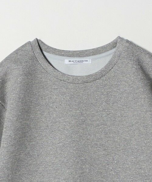 BEAUTY&YOUTH UNITED ARROWS / ビューティー&ユース ユナイテッドアローズ カットソー | ポリエステルコットンブレンド ラメダンボール プルオーバー/ミディアムグレー | 詳細9