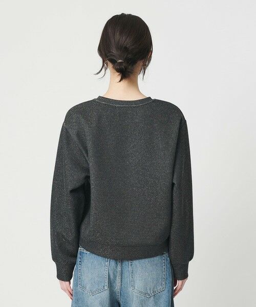 BEAUTY&YOUTH UNITED ARROWS / ビューティー&ユース ユナイテッドアローズ カットソー | ポリエステルコットンブレンド ラメダンボール プルオーバー/ブラック | 詳細6