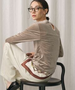 BEAUTY&YOUTH UNITED ARROWS / ビューティー&ユース ユナイテッドアローズ Tシャツ | シアーベロア リンガーロングスリーブTシャツ