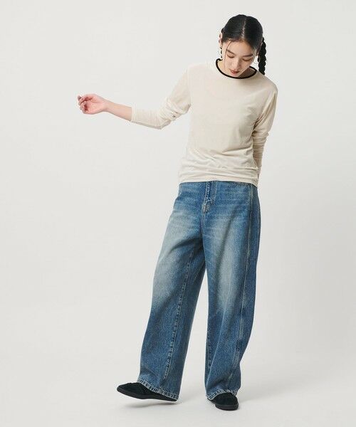 BEAUTY&YOUTH UNITED ARROWS / ビューティー&ユース ユナイテッドアローズ Tシャツ | シアーベロア リンガーロングスリーブTシャツ | 詳細2