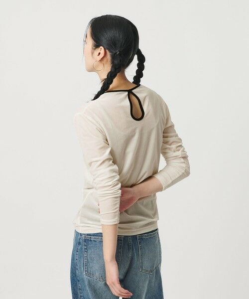 BEAUTY&YOUTH UNITED ARROWS / ビューティー&ユース ユナイテッドアローズ Tシャツ | シアーベロア リンガーロングスリーブTシャツ | 詳細1