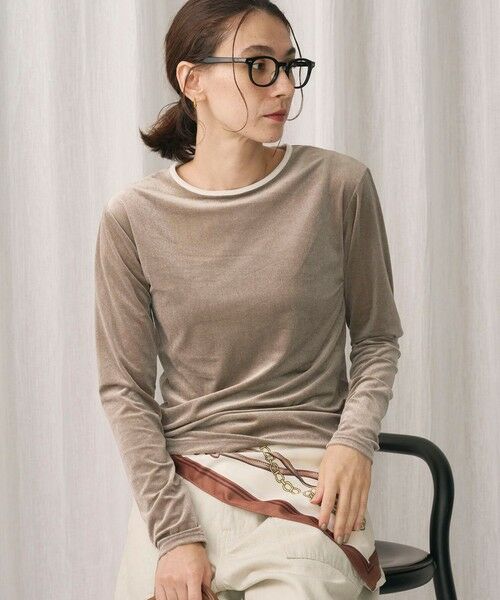 BEAUTY&YOUTH UNITED ARROWS / ビューティー&ユース ユナイテッドアローズ Tシャツ | シアーベロア リンガーロングスリーブTシャツ | 詳細18