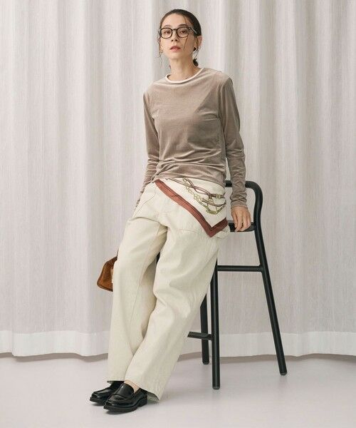 BEAUTY&YOUTH UNITED ARROWS / ビューティー&ユース ユナイテッドアローズ Tシャツ | シアーベロア リンガーロングスリーブTシャツ | 詳細22