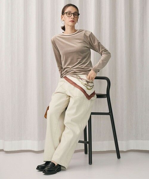 BEAUTY&YOUTH UNITED ARROWS / ビューティー&ユース ユナイテッドアローズ Tシャツ | シアーベロア リンガーロングスリーブTシャツ | 詳細23