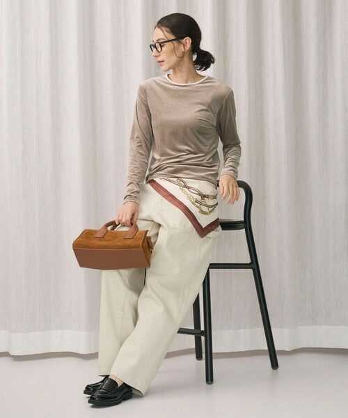 BEAUTY&YOUTH UNITED ARROWS / ビューティー&ユース ユナイテッドアローズ Tシャツ | シアーベロア リンガーロングスリーブTシャツ | 詳細24