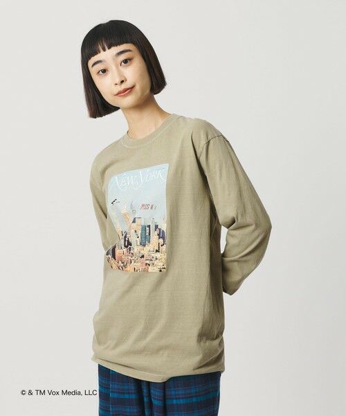 BEAUTY & YOUTH UNITED ARROWS/ビューティー&ユース ユナイテッドアローズ 【別注】<NEW YORK MAGAZINE>ロングスリーブ Tシャツ BEIGE FREE BEAUTY & YOUTH UNITED ARROWS/ビューティー&ユース ユナイテッドアローズ 【別注】<NEW YORK MAGAZINE>ロングスリーブ Tシャツ BEIGE FREE