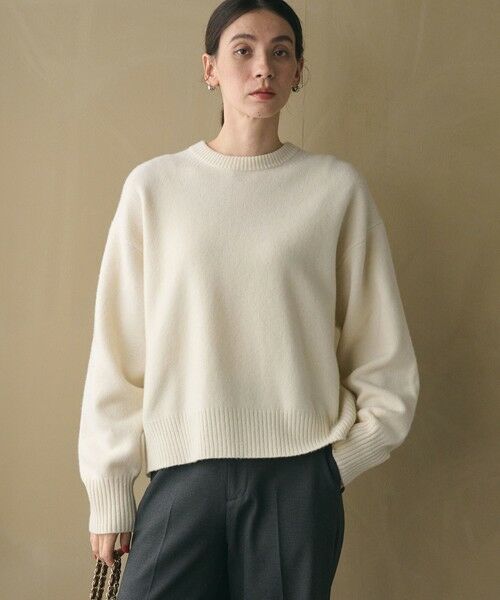 BEAUTY&YOUTH UNITED ARROWS / ビューティー&ユース ユナイテッドアローズ ニット・セーター | ウールカシミヤ アクア クルーネックニット | 詳細1