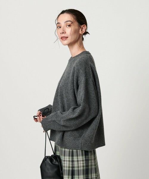 BEAUTY & YOUTH UNITED ARROWS/ビューティー&ユース ユナイテッドアローズ ウールカシミヤ アクアラグランクルーネックニット DK. GRAY FREE BEAUTY & YOUTH UNITED ARROWS/ビューティー&ユース ユナイテッドアローズ ウールカシミヤ アクアラグランクルーネックニット DK. GRAY FREE