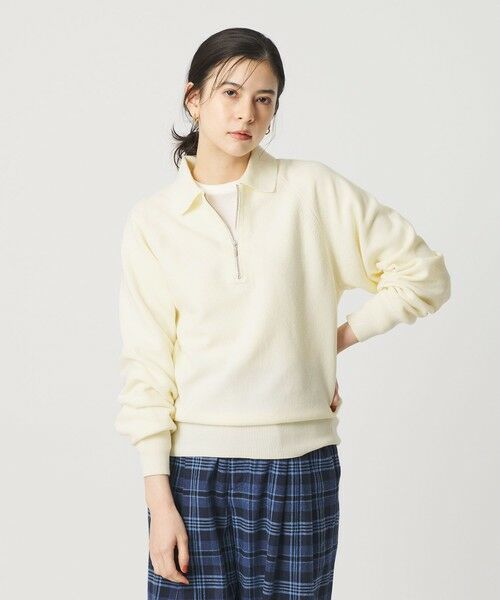 BEAUTY&YOUTH UNITED ARROWS / ビューティー&ユース ユナイテッドアローズ ニット・セーター | カノコニット ハーフジッププルオーバー ウォッシャブル | 詳細1