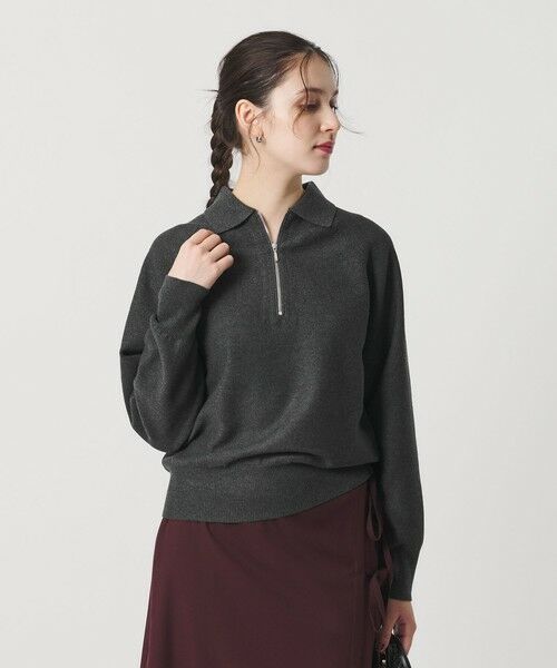 BEAUTY&YOUTH UNITED ARROWS / ビューティー&ユース ユナイテッドアローズ ニット・セーター | カノコニット ハーフジッププルオーバー ウォッシャブル | 詳細8
