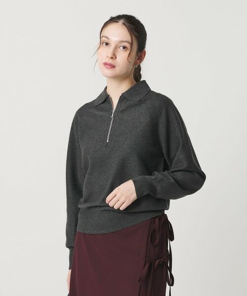 BEAUTY&YOUTH UNITED ARROWS / ビューティー&ユース ユナイテッドアローズ ニット・セーター | カノコニット ハーフジッププルオーバー ウォッシャブル | 詳細9