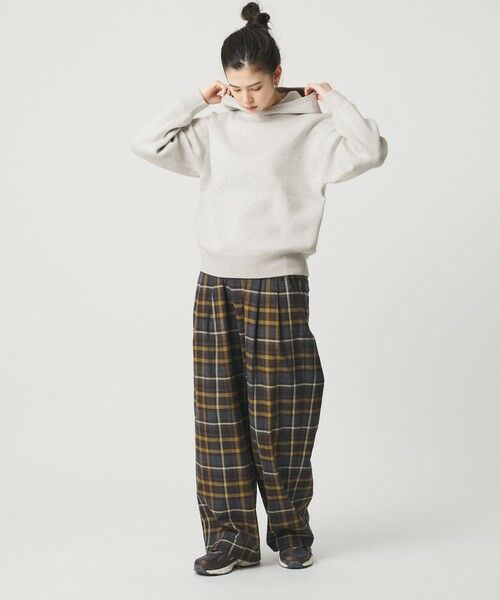 BEAUTY&YOUTH UNITED ARROWS / ビューティー&ユース ユナイテッドアローズ ニット・セーター | コットンウールブレンド ソリッド＆ボーダーニットフーディ ウォッシャブル | 詳細3