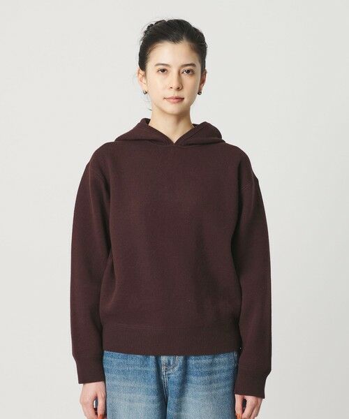 BEAUTY&YOUTH UNITED ARROWS / ビューティー&ユース ユナイテッドアローズ ニット・セーター | コットンウールブレンド ソリッド＆ボーダーニットフーディ ウォッシャブル | 詳細11