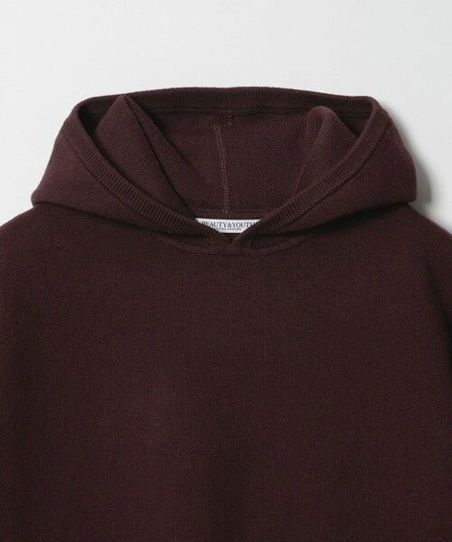 BEAUTY&YOUTH UNITED ARROWS / ビューティー&ユース ユナイテッドアローズ ニット・セーター | コットンウールブレンド ソリッド＆ボーダーニットフーディ ウォッシャブル | 詳細16