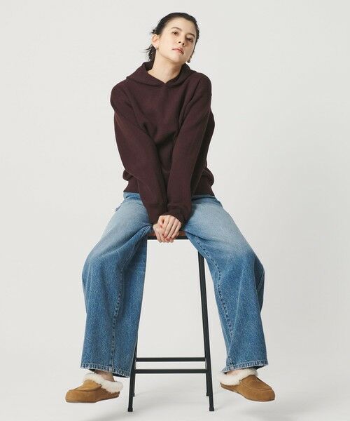 BEAUTY&YOUTH UNITED ARROWS / ビューティー&ユース ユナイテッドアローズ ニット・セーター | コットンウールブレンド ソリッド＆ボーダーニットフーディ ウォッシャブル | 詳細10