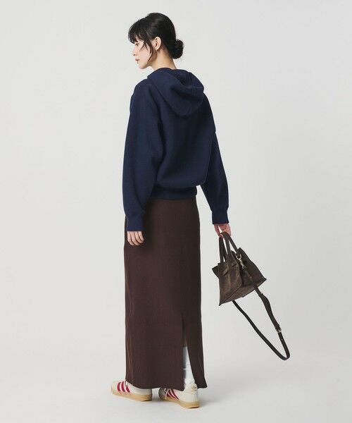 BEAUTY&YOUTH UNITED ARROWS / ビューティー&ユース ユナイテッドアローズ ニット・セーター | コットンウールブレンド ソリッド＆ボーダーニットフーディ ウォッシャブル | 詳細18