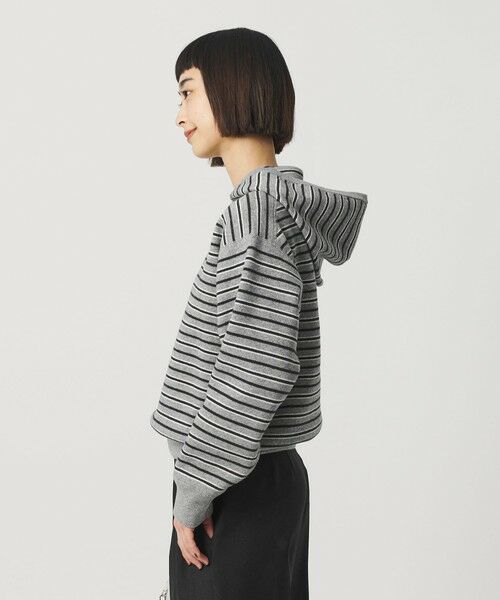 BEAUTY&YOUTH UNITED ARROWS / ビューティー&ユース ユナイテッドアローズ ニット・セーター | コットンウールブレンド ソリッド＆ボーダーニットフーディ ウォッシャブル | 詳細22