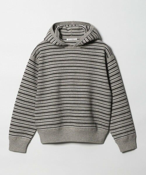 BEAUTY&YOUTH UNITED ARROWS / ビューティー&ユース ユナイテッドアローズ ニット・セーター | コットンウールブレンド ソリッド＆ボーダーニットフーディ ウォッシャブル | 詳細21