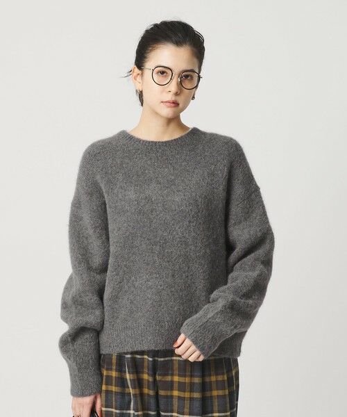 BEAUTY&YOUTH UNITED ARROWS / ビューティー&ユース ユナイテッドアローズ ニット・セーター | アルパカブレンド シャギー ニットプルオーバー | 詳細1