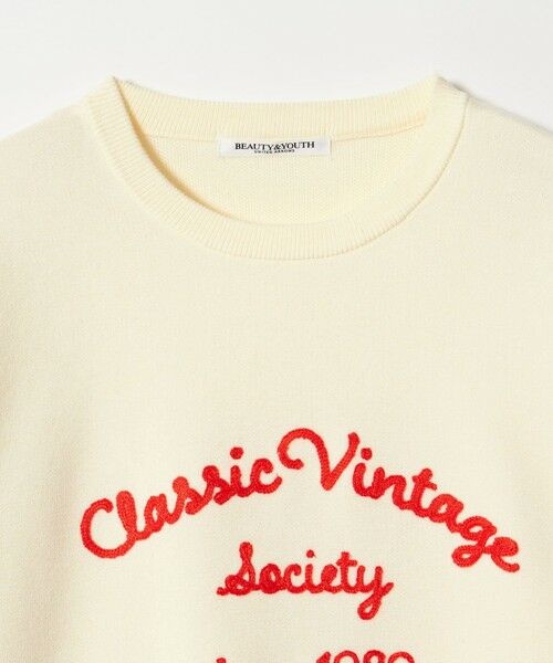 BEAUTY&YOUTH UNITED ARROWS / ビューティー&ユース ユナイテッドアローズ ニット・セーター | ロゴクルーネック ニットプルオーバー ウォッシャブル | 詳細6