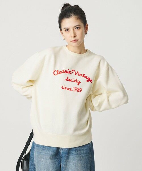 BEAUTY&YOUTH UNITED ARROWS / ビューティー&ユース ユナイテッドアローズ ニット・セーター | ロゴクルーネック ニットプルオーバー ウォッシャブル | 詳細1