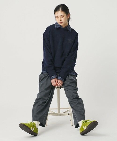 BEAUTY&YOUTH UNITED ARROWS / ビューティー&ユース ユナイテッドアローズ ニット・セーター | ロゴクルーネック ニットプルオーバー ウォッシャブル | 詳細24