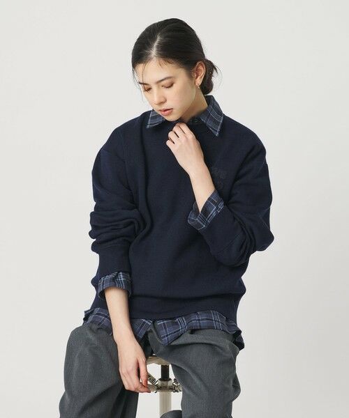 BEAUTY&YOUTH UNITED ARROWS / ビューティー&ユース ユナイテッドアローズ ニット・セーター | ロゴクルーネック ニットプルオーバー ウォッシャブル | 詳細23
