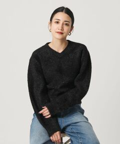 BEAUTY&YOUTH UNITED ARROWS / ビューティー&ユース ユナイテッドアローズ ニット・セーター | ラメフェザー Vネックニットプルオーバー