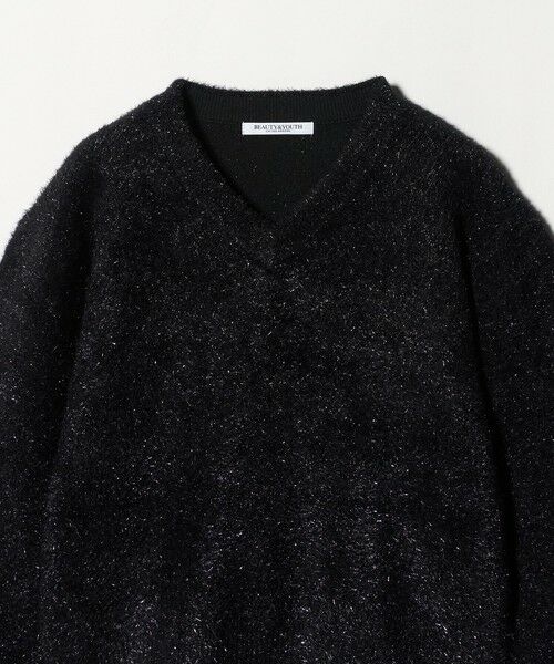 BEAUTY&YOUTH UNITED ARROWS / ビューティー&ユース ユナイテッドアローズ ニット・セーター | ラメフェザー Vネックニットプルオーバー | 詳細6