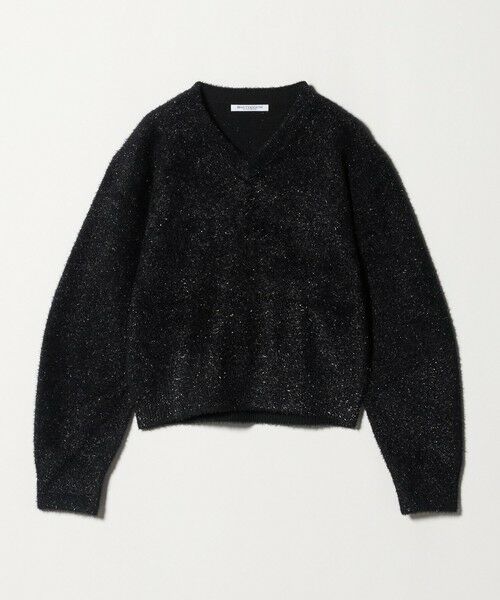 BEAUTY & YOUTH UNITED ARROWS/ビューティー&ユース ユナイテッドアローズ ラメフェザー Vネックニットプルオーバー BLACK FREE BEAUTY & YOUTH UNITED ARROWS/ビューティー&ユース ユナイテッドアローズ ラメフェザー Vネックニットプルオーバー BLACK FREE