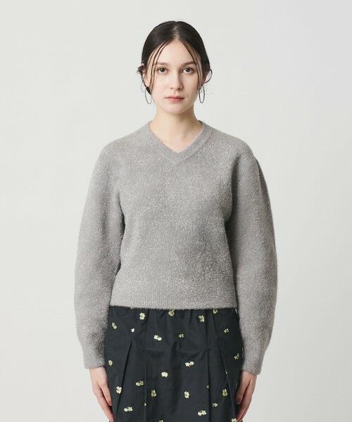 BEAUTY&YOUTH UNITED ARROWS / ビューティー&ユース ユナイテッドアローズ ニット・セーター | ラメフェザー Vネックニットプルオーバー | 詳細12