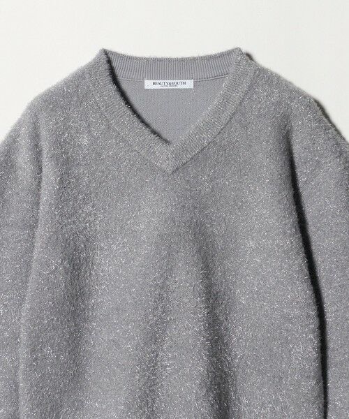 BEAUTY&YOUTH UNITED ARROWS / ビューティー&ユース ユナイテッドアローズ ニット・セーター | ラメフェザー Vネックニットプルオーバー | 詳細17