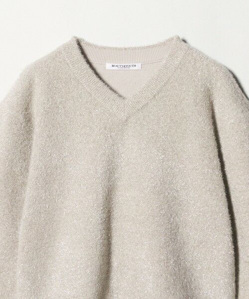 BEAUTY&YOUTH UNITED ARROWS / ビューティー&ユース ユナイテッドアローズ ニット・セーター | ラメフェザー Vネックニットプルオーバー | 詳細28