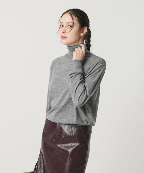 BEAUTY&YOUTH UNITED ARROWS / ビューティー&ユース ユナイテッドアローズ ニット・セーター | ウールポリエステル ハイゲージタートルネックニット ウォッシャブル | 詳細1