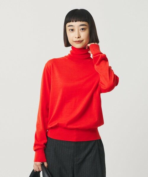 BEAUTY&YOUTH UNITED ARROWS / ビューティー&ユース ユナイテッドアローズ ニット・セーター | ウールポリエステル ハイゲージタートルネックニット ウォッシャブル | 詳細12