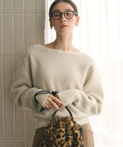 BEAUTY&YOUTH UNITED ARROWS / ビューティー&ユース ユナイテッドアローズ ニット・セーター | フォックスブレンド ボリュームスリーブ ボートネックニットプルオーバー