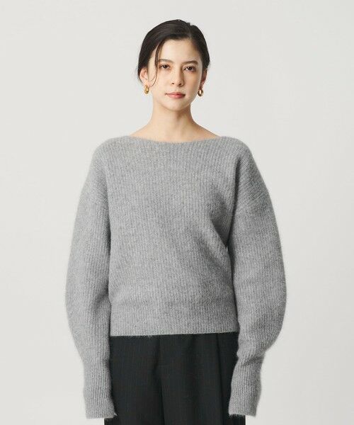 BEAUTY&YOUTH UNITED ARROWS / ビューティー&ユース ユナイテッドアローズ ニット・セーター | フォックスブレンド ボリュームスリーブ ボートネックニットプルオーバー | 詳細4