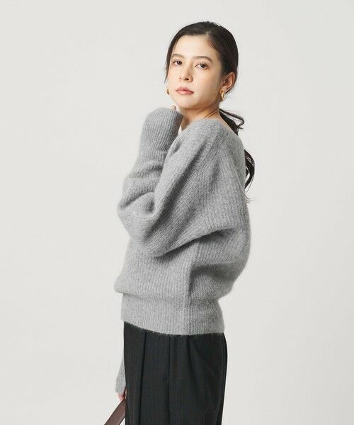 BEAUTY&YOUTH UNITED ARROWS / ビューティー&ユース ユナイテッドアローズ ニット・セーター | フォックスブレンド ボリュームスリーブ ボートネックニットプルオーバー | 詳細2