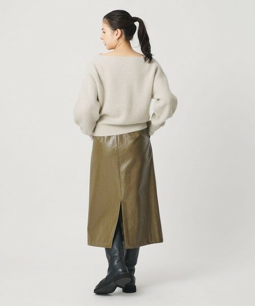 BEAUTY&YOUTH UNITED ARROWS / ビューティー&ユース ユナイテッドアローズ ニット・セーター | フォックスブレンド ボリュームスリーブ ボートネックニットプルオーバー | 詳細14
