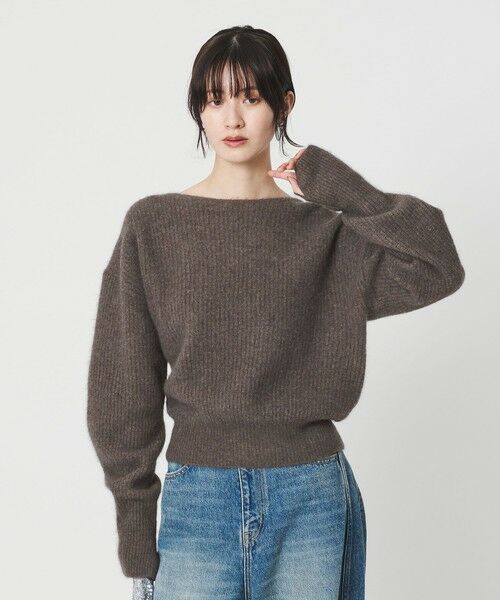 BEAUTY&YOUTH UNITED ARROWS / ビューティー&ユース ユナイテッドアローズ ニット・セーター | フォックスブレンド ボリュームスリーブ ボートネックニットプルオーバー | 詳細19