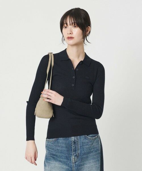 BEAUTY&YOUTH UNITED ARROWS / ビューティー&ユース ユナイテッドアローズ ニット・セーター | ＜LACOSTE＞ポロカラーニットプルオーバー | 詳細1