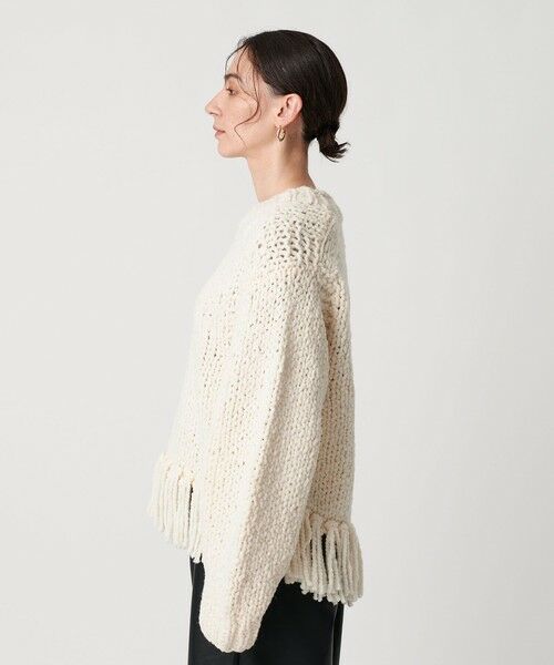 BEAUTY&YOUTH UNITED ARROWS / ビューティー&ユース ユナイテッドアローズ ニット・セーター | 【別注】＜IRONING＞フリンジ ニットプルオーバー | 詳細6